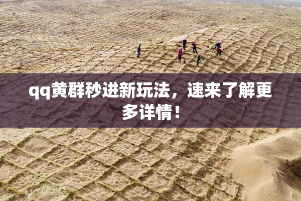 qq黄群秒进新玩法，速来了解更多详情！