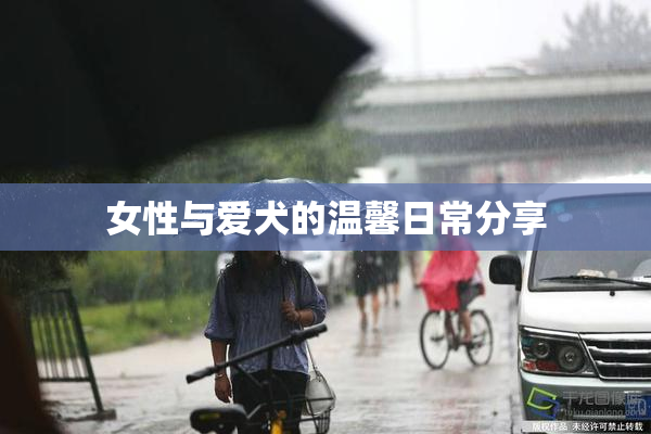 女性与爱犬的温馨日常分享