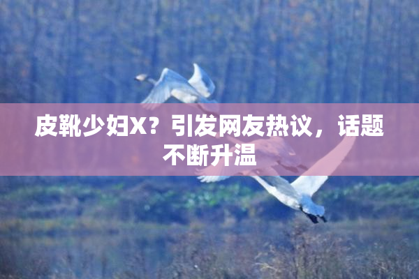 皮靴少妇X？引发网友热议，话题不断升温