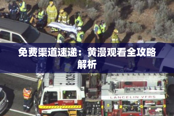 免费渠道速递：黄漫观看全攻略解析