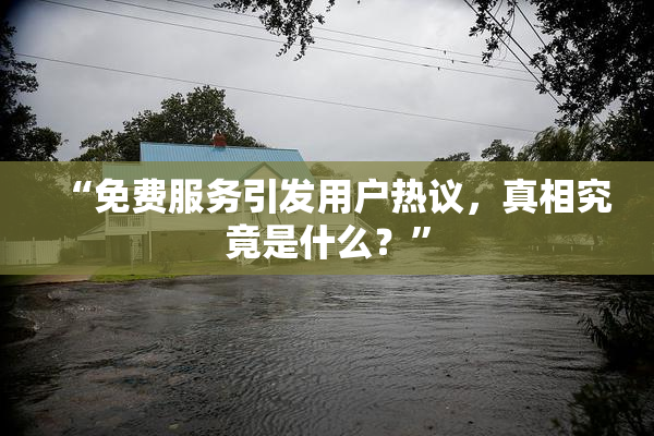 “免费服务引发用户热议，真相究竟是什么？”