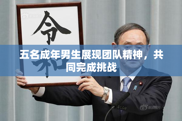 五名成年男生展现团队精神，共同完成挑战