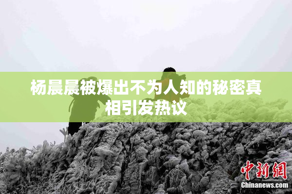 杨晨晨被爆出不为人知的秘密真相引发热议