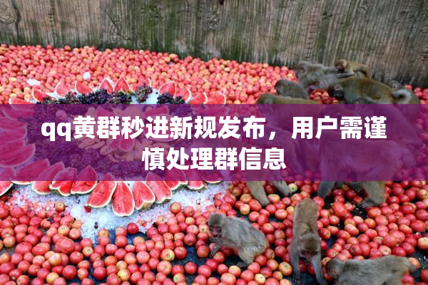 qq黄群秒进新规发布，用户需谨慎处理群信息