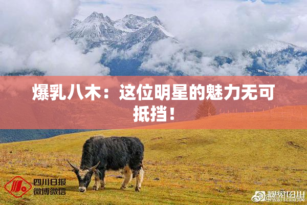 爆乳八木：这位明星的魅力无可抵挡！