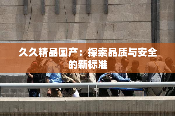 久久精品国产：探索品质与安全的新标准