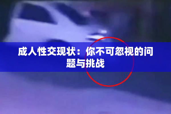 成人性交现状：你不可忽视的问题与挑战