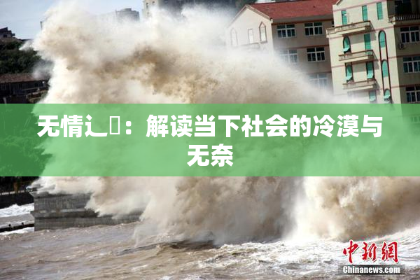 无情辶喿：解读当下社会的冷漠与无奈