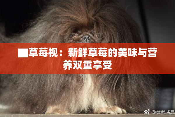 ▇草莓视：新鲜草莓的美味与营养双重享受