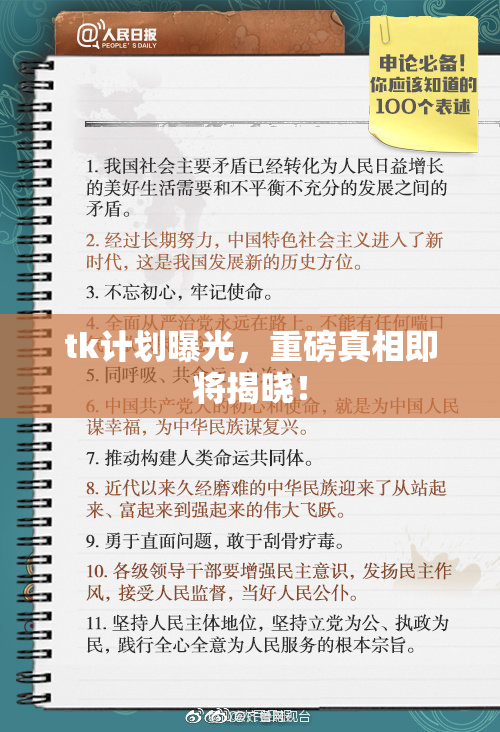 tk计划曝光，重磅真相即将揭晓！