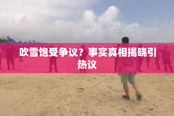 吹雪饱受争议？事实真相揭晓引热议