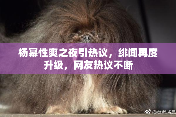 杨幂性爽之夜引热议，绯闻再度升级，网友热议不断