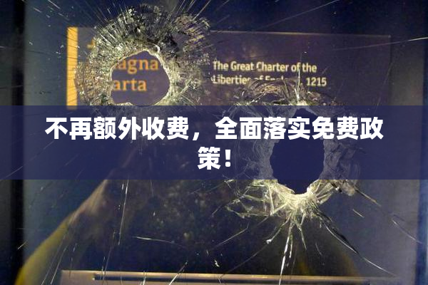 不再额外收费，全面落实免费政策！