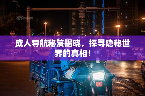 成人导航秘笈揭晓，探寻隐秘世界的真相！