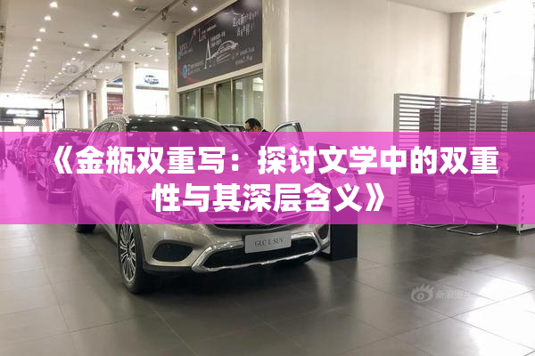 《金瓶双重写：探讨文学中的双重性与其深层含义》