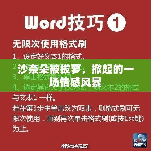 沙奈朵被拔萝，掀起的一场情感风暴