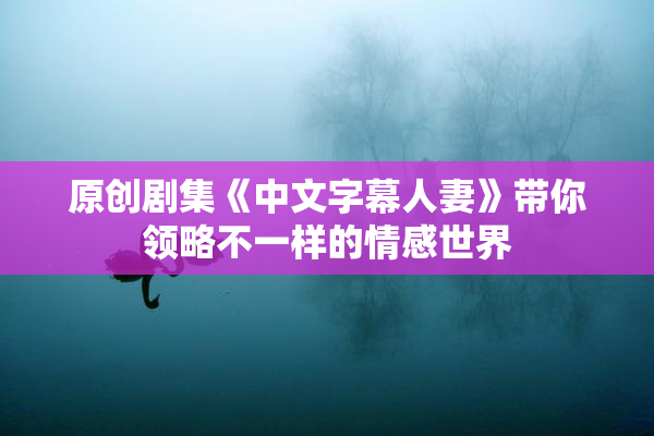 原创剧集《中文字幕人妻》带你领略不一样的情感世界