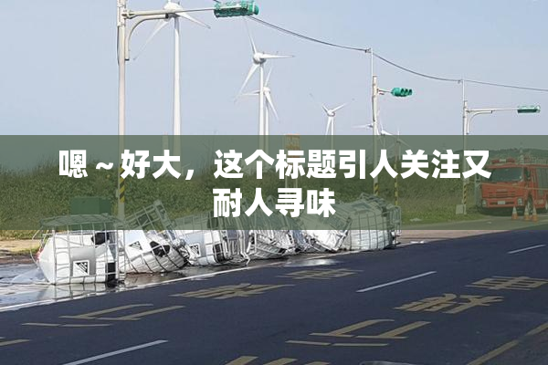 嗯～好大，这个标题引人关注又耐人寻味