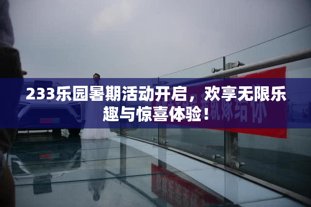 233乐园暑期活动开启，欢享无限乐趣与惊喜体验！