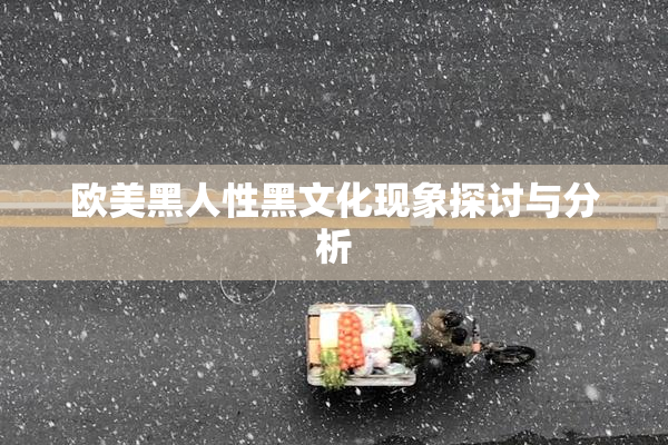 欧美黑人性黑文化现象探讨与分析