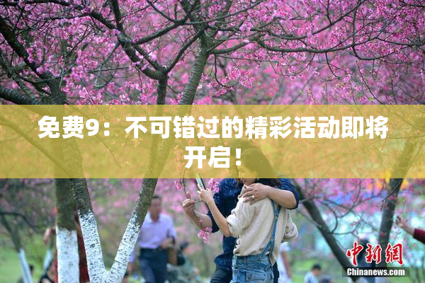 免费9：不可错过的精彩活动即将开启！