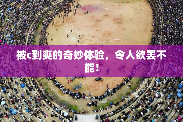 被c到爽的奇妙体验，令人欲罢不能！
