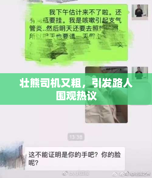 壮熊司机又粗，引发路人围观热议