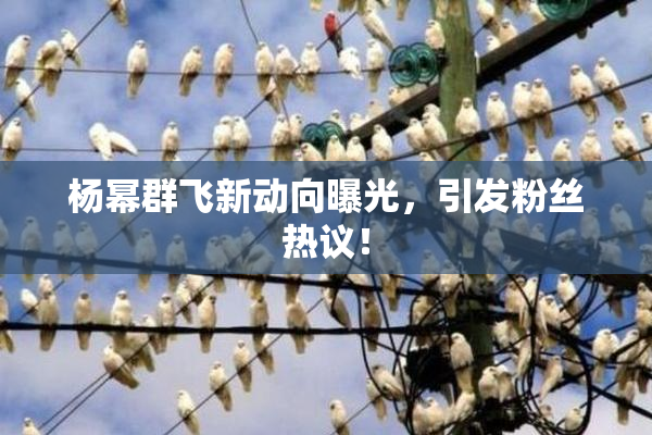 杨幂群飞新动向曝光，引发粉丝热议！