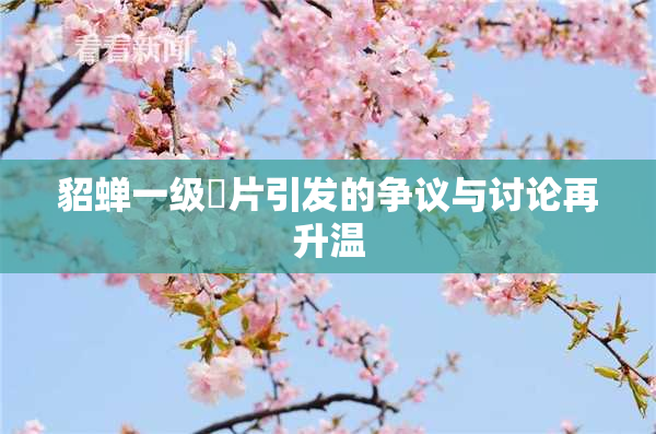 貂蝉一级婬片引发的争议与讨论再升温