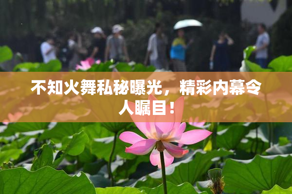 不知火舞私秘曝光，精彩内幕令人瞩目！