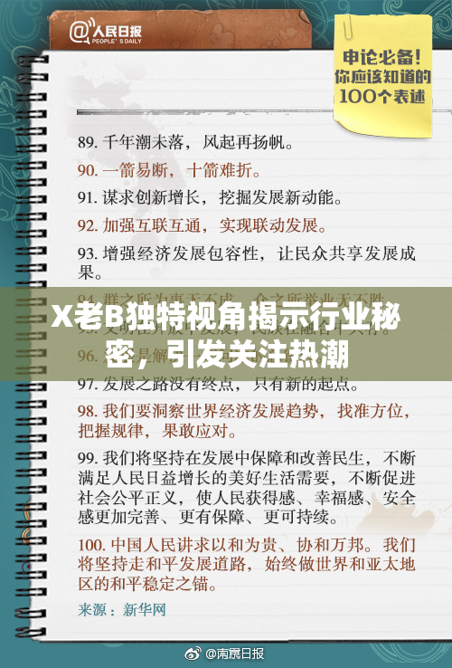 X老B独特视角揭示行业秘密，引发关注热潮