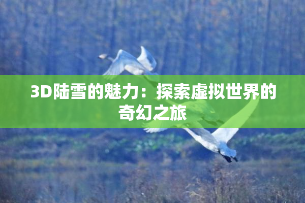 3D陆雪的魅力：探索虚拟世界的奇幻之旅