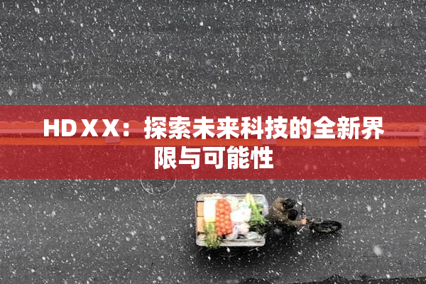 HDⅩX：探索未来科技的全新界限与可能性