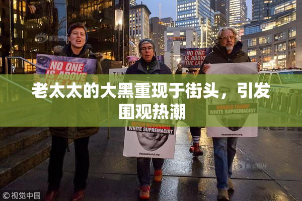 老太太的大黑重现于街头，引发围观热潮