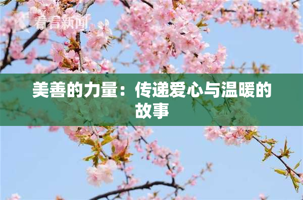 美善的力量：传递爱心与温暖的故事