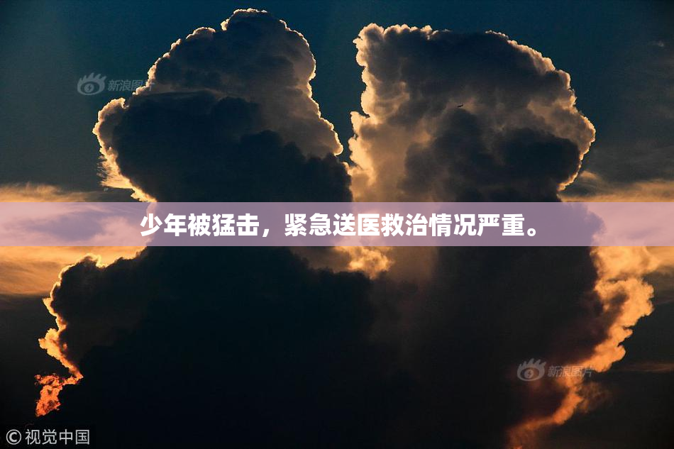 少年被猛击，紧急送医救治情况严重。
