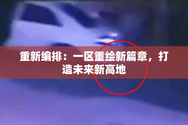重新编排：一区重绘新篇章，打造未来新高地