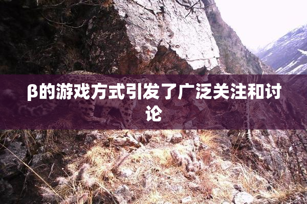 β的游戏方式引发了广泛关注和讨论