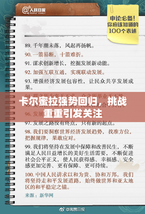 卡尔蜜拉强势回归，挑战重重引发关注