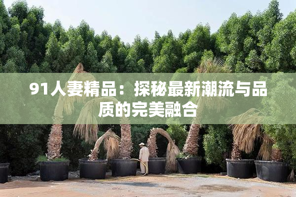 91人妻精品：探秘最新潮流与品质的完美融合