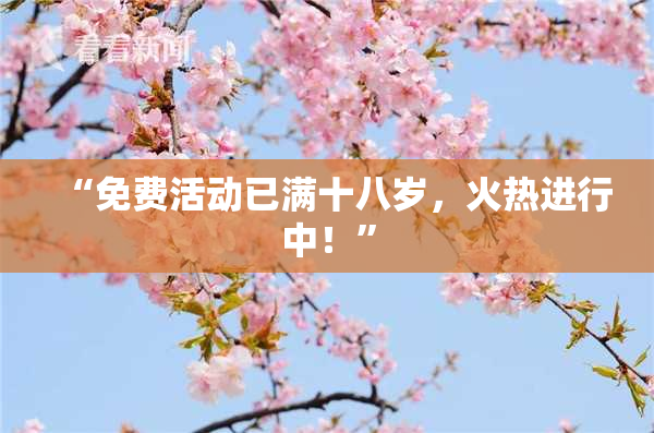 “免费活动已满十八岁，火热进行中！”