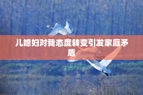 儿媳妇对我态度转变引发家庭矛盾
