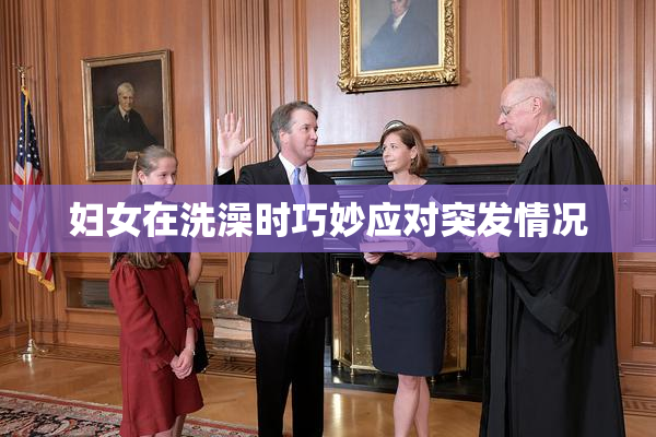 妇女在洗澡时巧妙应对突发情况