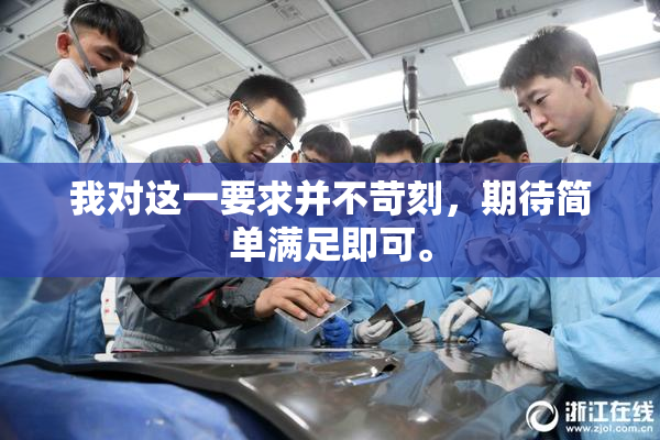 我对这一要求并不苛刻，期待简单满足即可。
