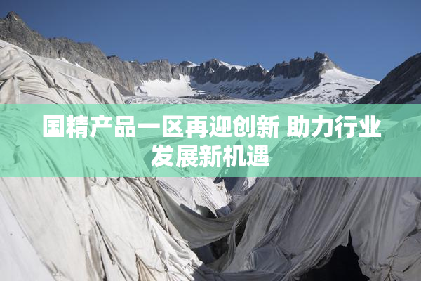 国精产品一区再迎创新 助力行业发展新机遇