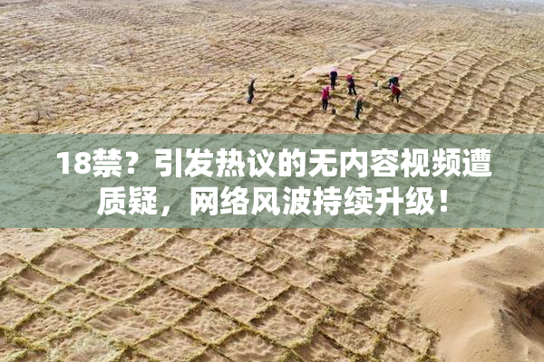 18禁？引发热议的无内容视频遭质疑，网络风波持续升级！