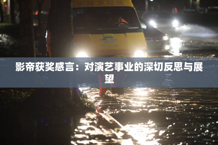 影帝获奖感言：对演艺事业的深切反思与展望