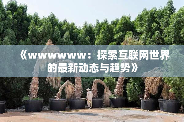 《wwwwww：探索互联网世界的最新动态与趋势》