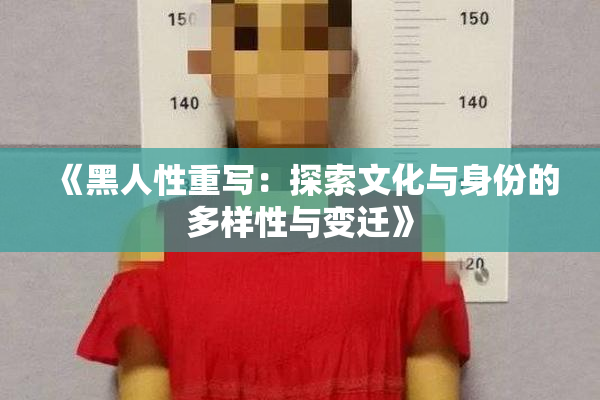 《黑人性重写：探索文化与身份的多样性与变迁》