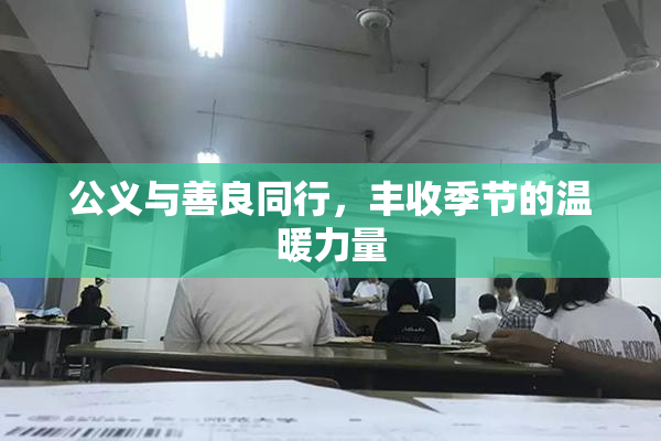公义与善良同行，丰收季节的温暖力量